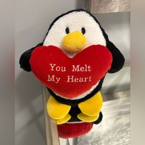 Penguin plush toy you make my heart melt 10” NWT